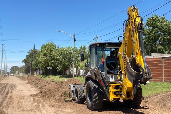 Bragado. Obras públicas: siguen su marcha los trabajos de cordón cuneta